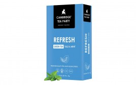 Cambridge Tea party Refresh Green Tea Tulsi & Mint   Pack  50 grams